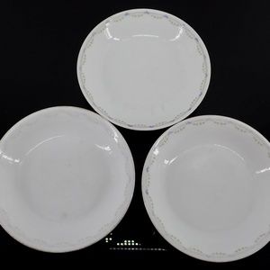 Antique Schwarzburg German Porcelain 8” Soup Bowls Set of 3 Made in Germany